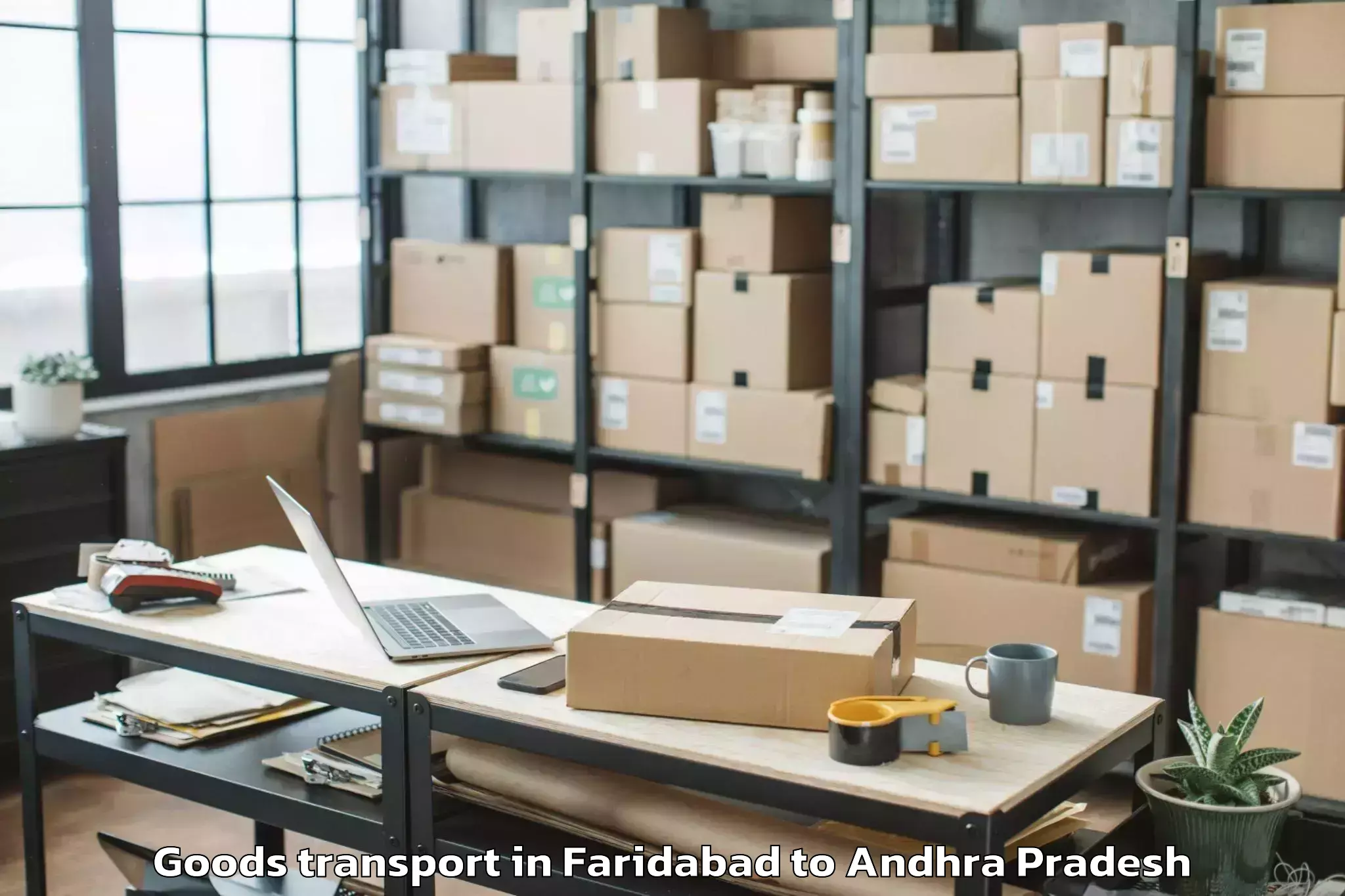 Book Faridabad to Gudivada Goods Transport Online